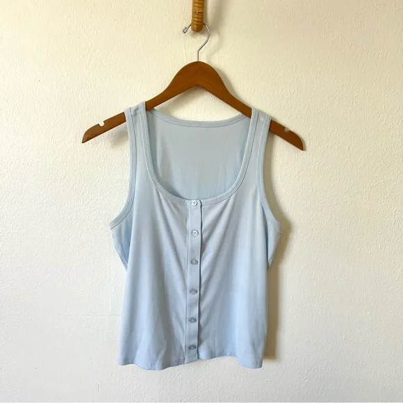 Vuori Pose Cardigan Tank in Light Mist - Picture 5 of 11